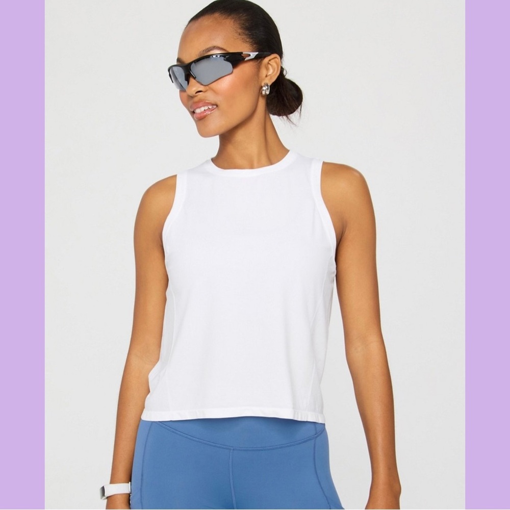 NWT Fabletics White Athletic Muscle Tee